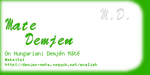 mate demjen business card